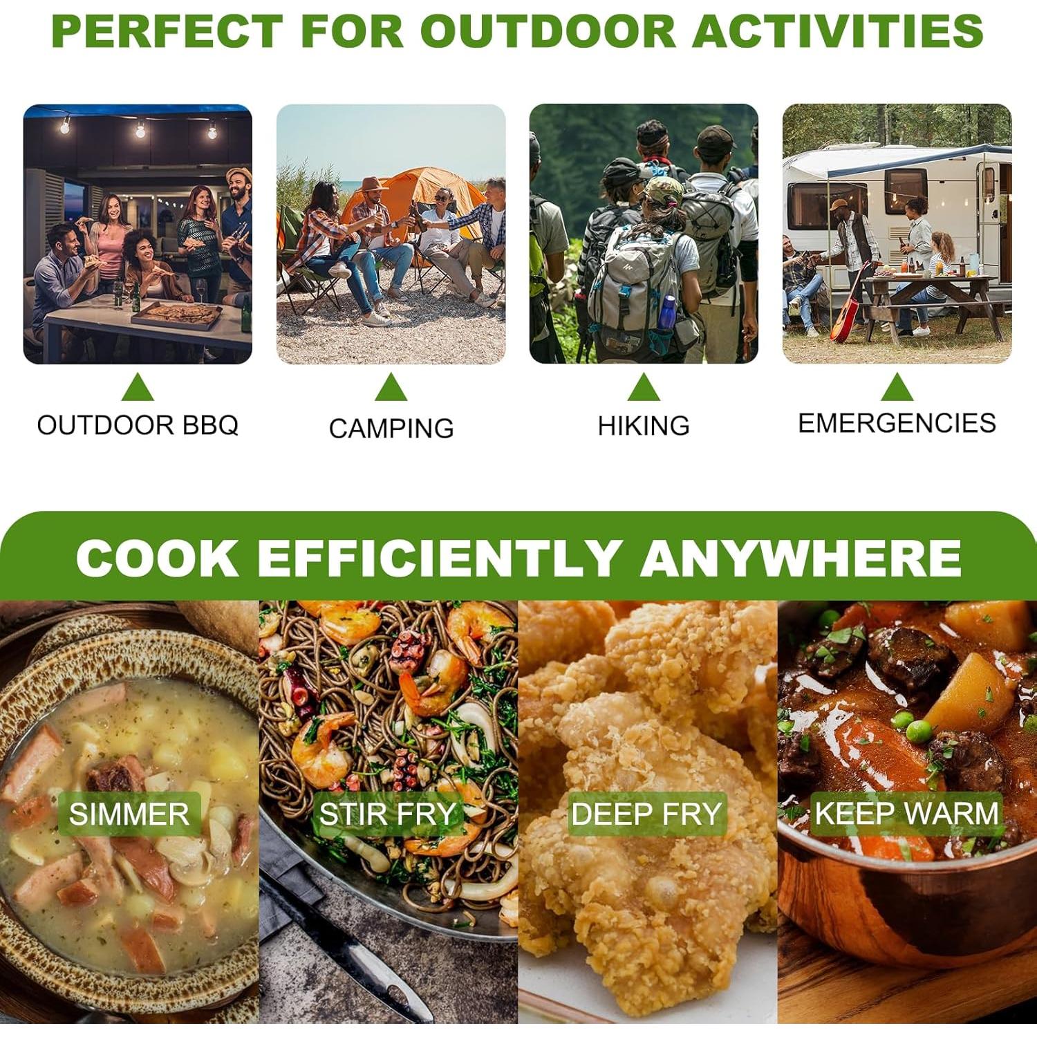 Estufa de Gas Portátil Mozodawn 12000 BTU con Estuche