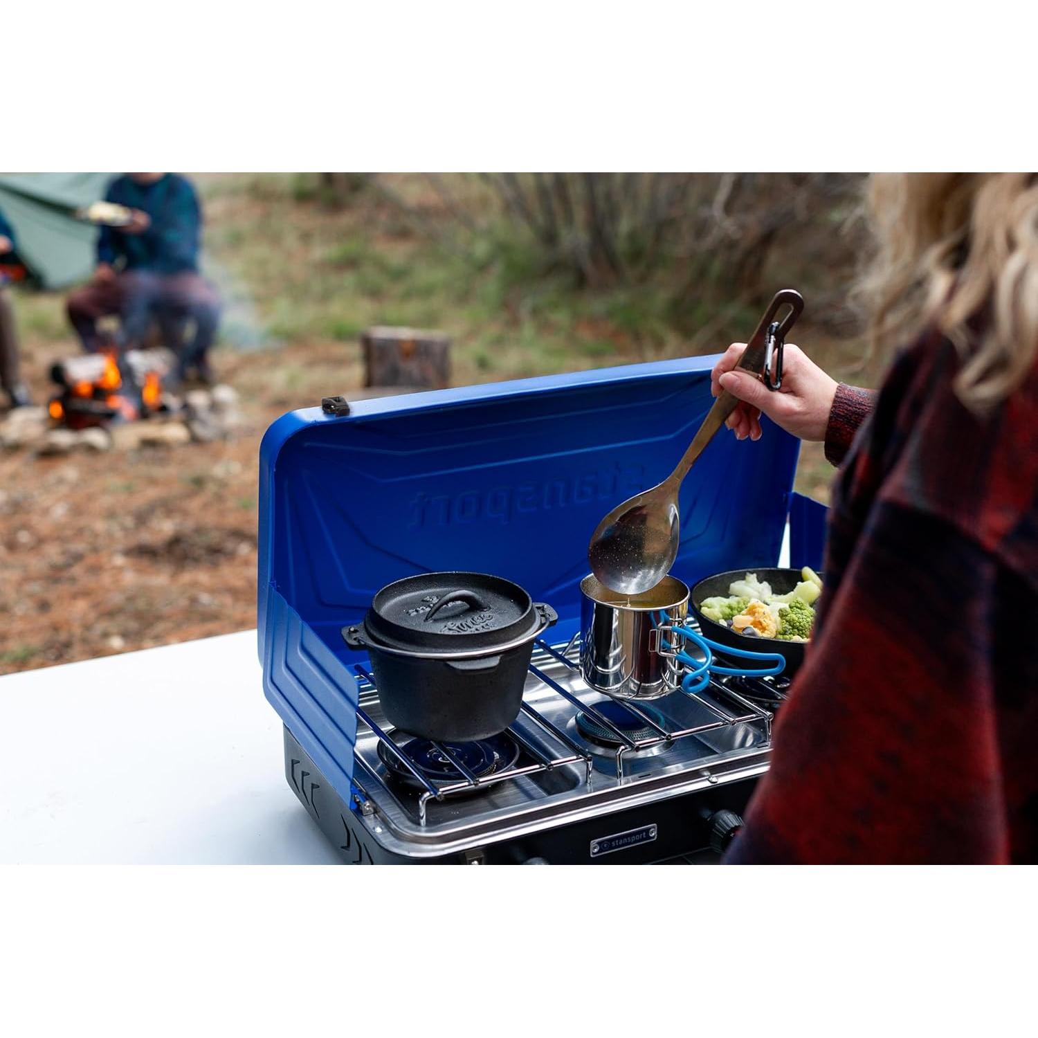 Estufa de Campamento Propano Stansport 3 Quemadores 61.6x36.2cm