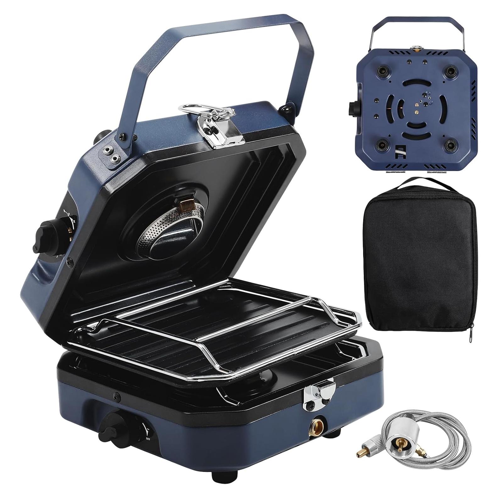 Estufa de Camping FAHKNS 2 Quemadores Plegable 16000 BTU