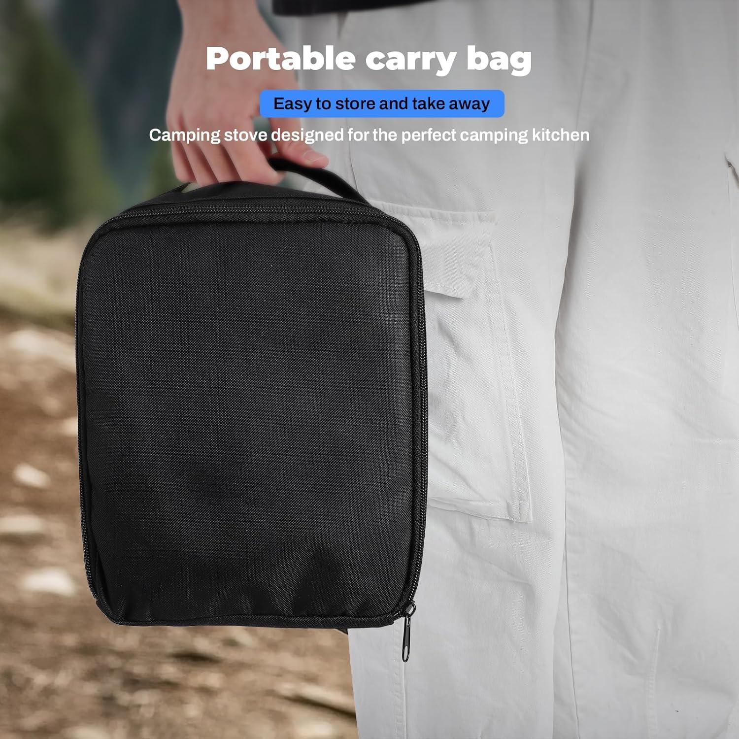 Estufa de Camping FAHKNS 2 Quemadores Plegable 16000 BTU