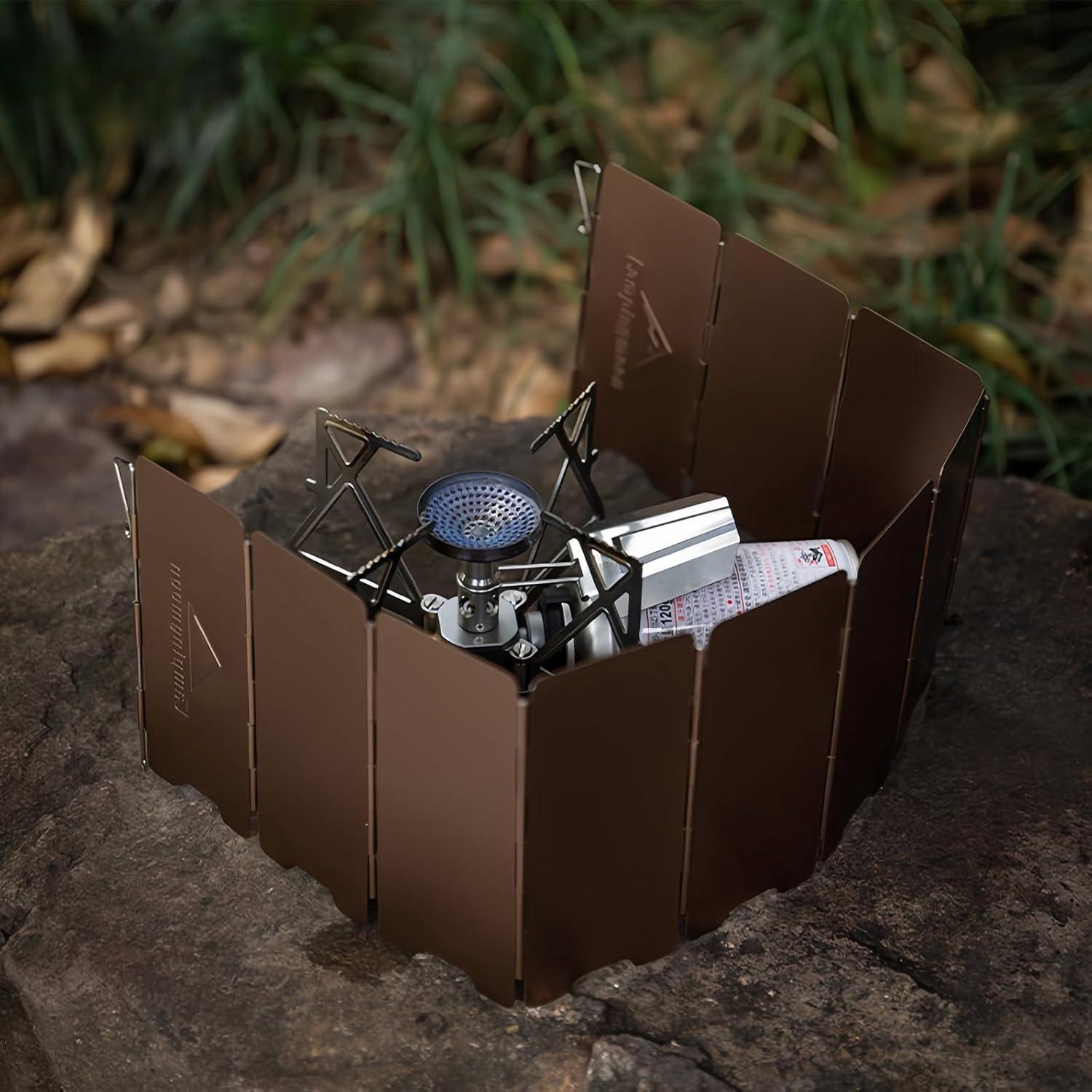 Pantalla de Viento Campingmoon YD-8 Plegable 10 Placas 24x8.6cm