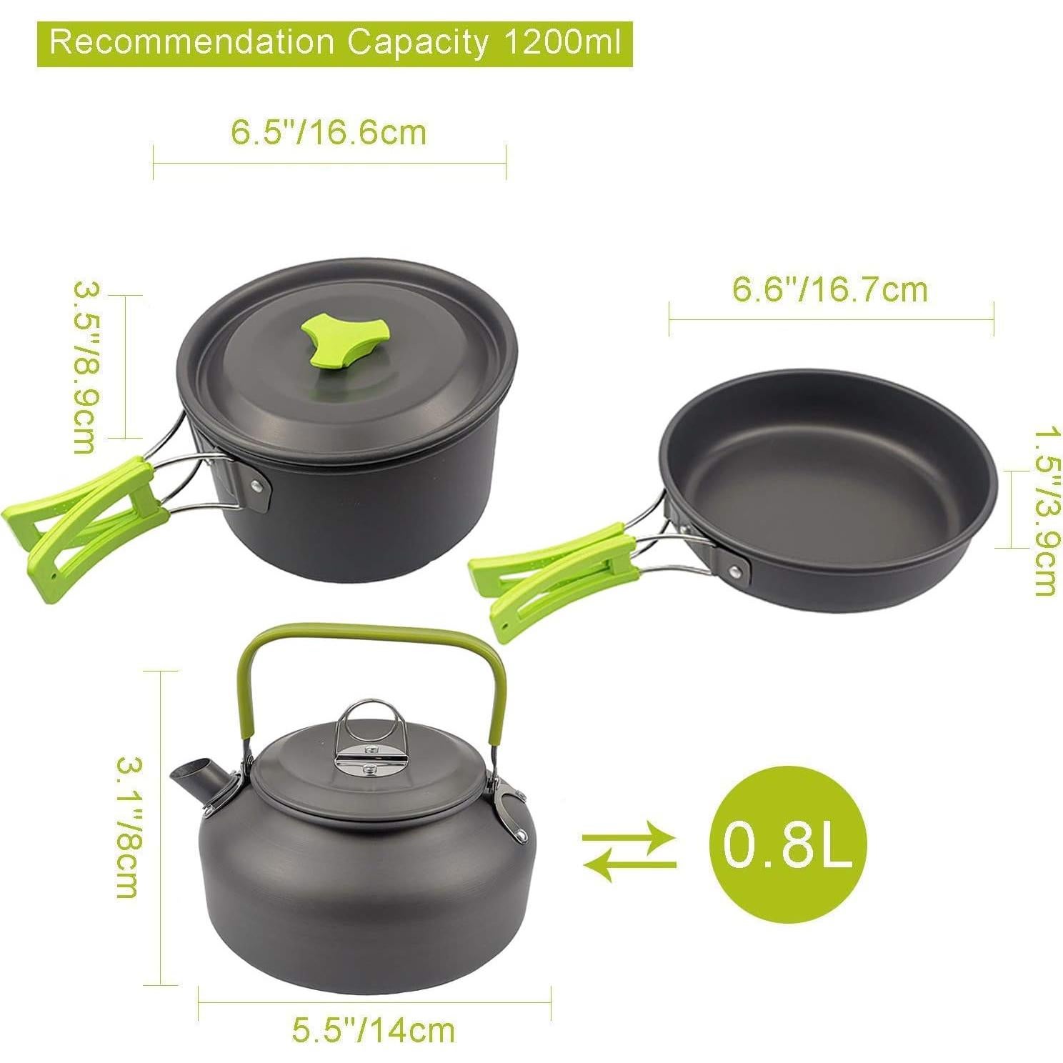 Set de Utensilios de Cocina para Camping Peidesi 16 Piezas