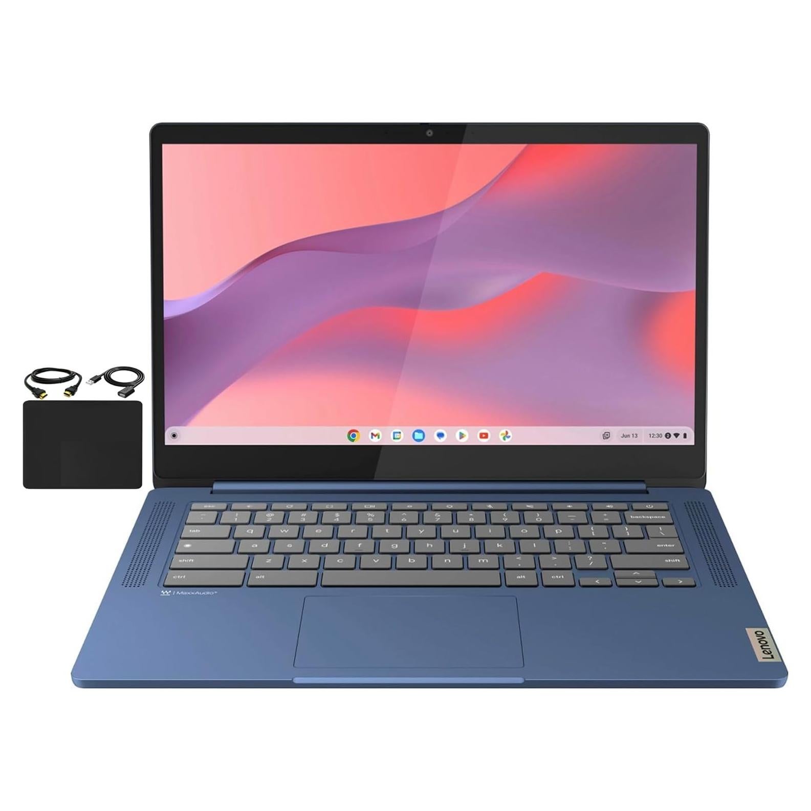 Lenovo Chromebook 14" FHD Táctil MediaTek 4GB 64GB Azul