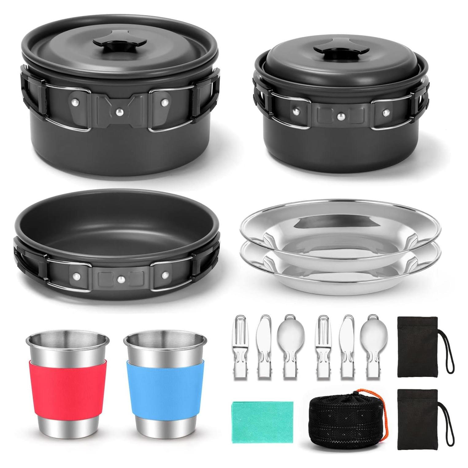 Kit de Cocina para Camping Odoland 15 Piezas Antiadherente