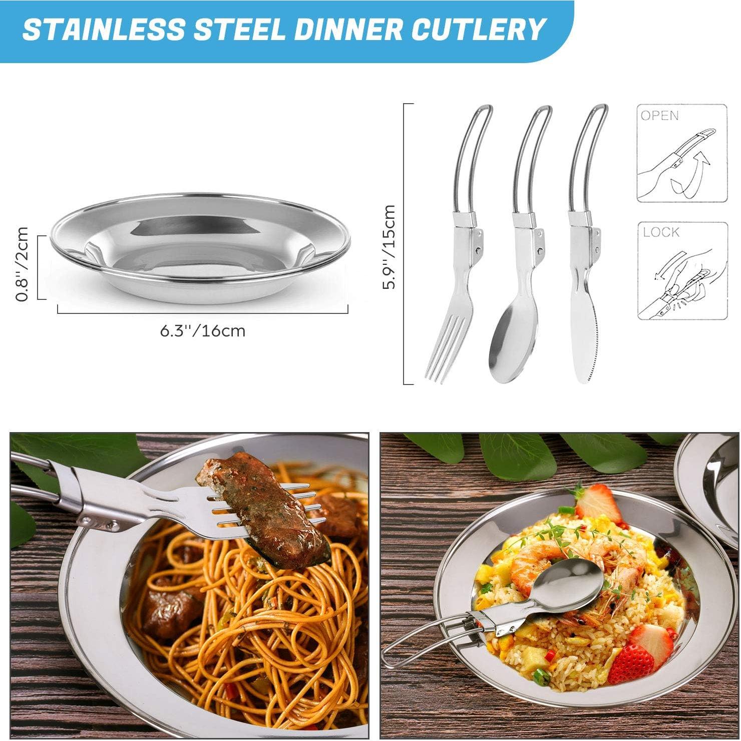 Kit de Cocina para Camping Odoland 15 Piezas Antiadherente