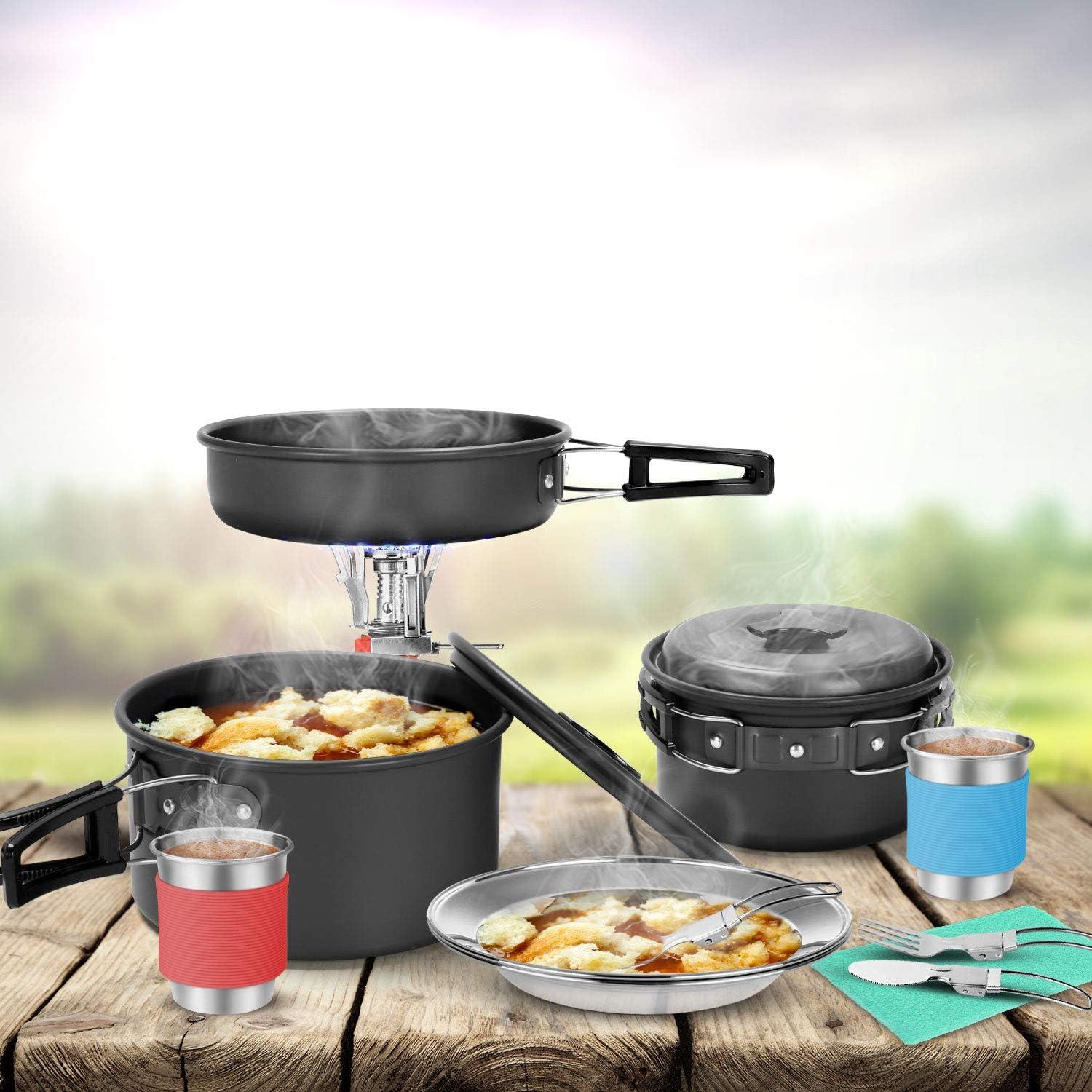 Kit de Cocina para Camping Odoland 15 Piezas Antiadherente