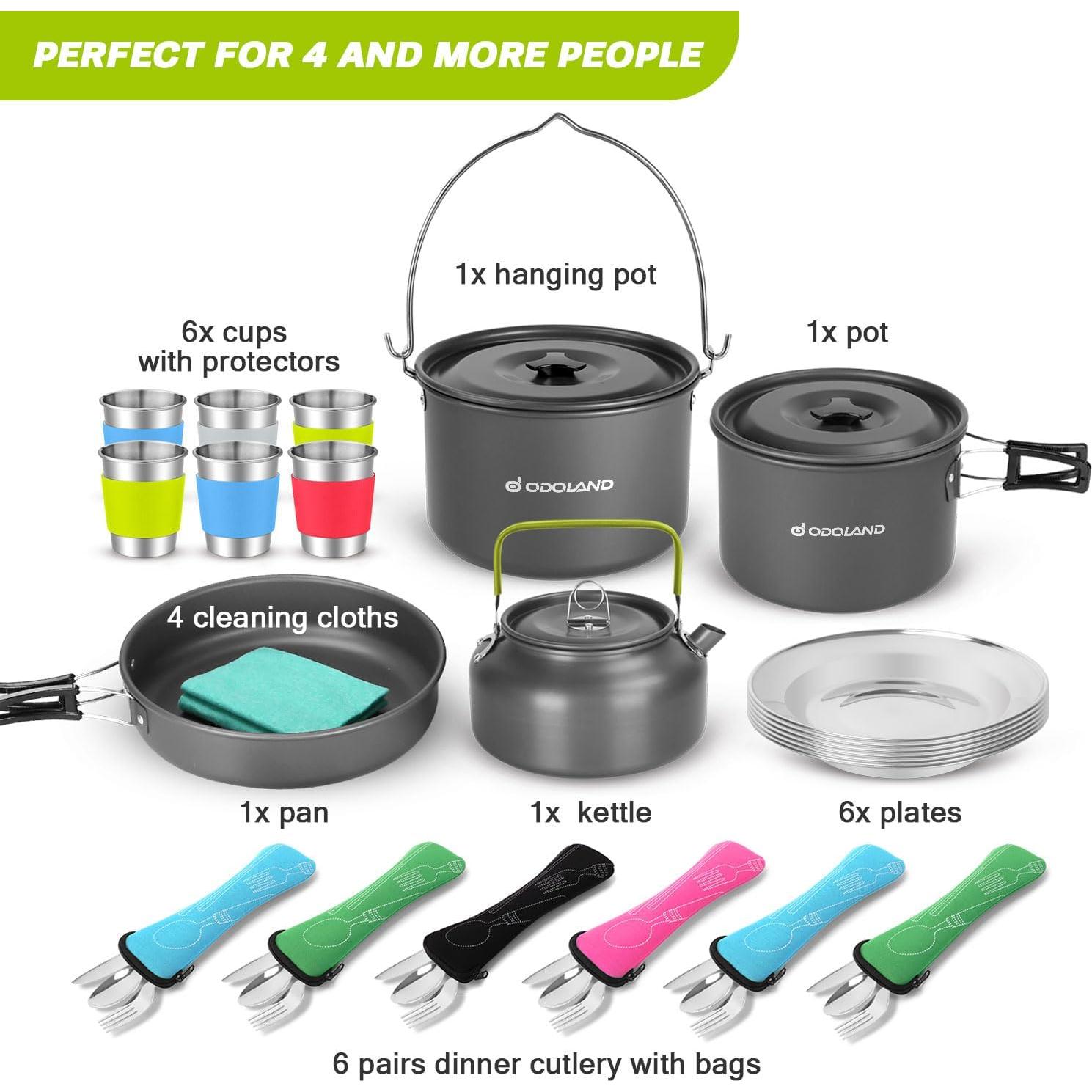 Kit de Utensilios de Cocina para Camping Odoland 39 Piezas