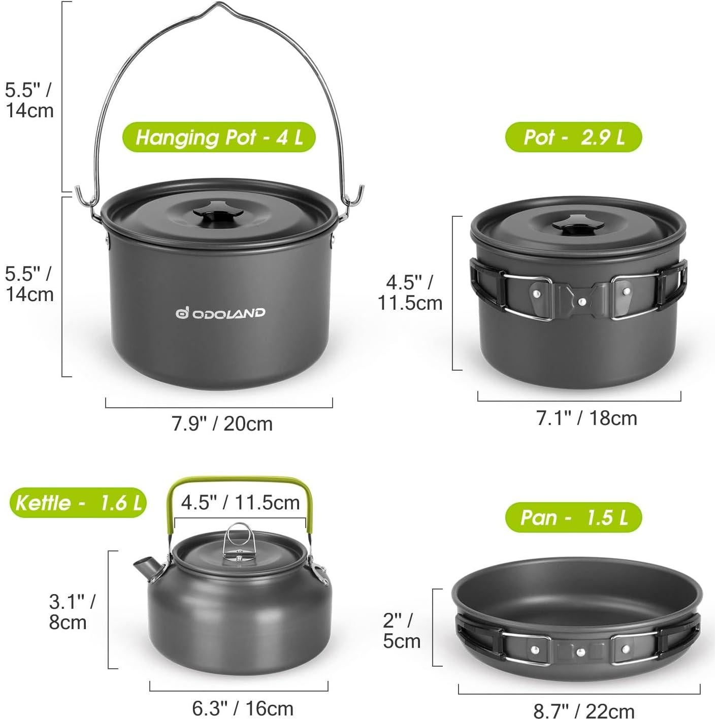 Kit de Utensilios de Cocina para Camping Odoland 39 Piezas