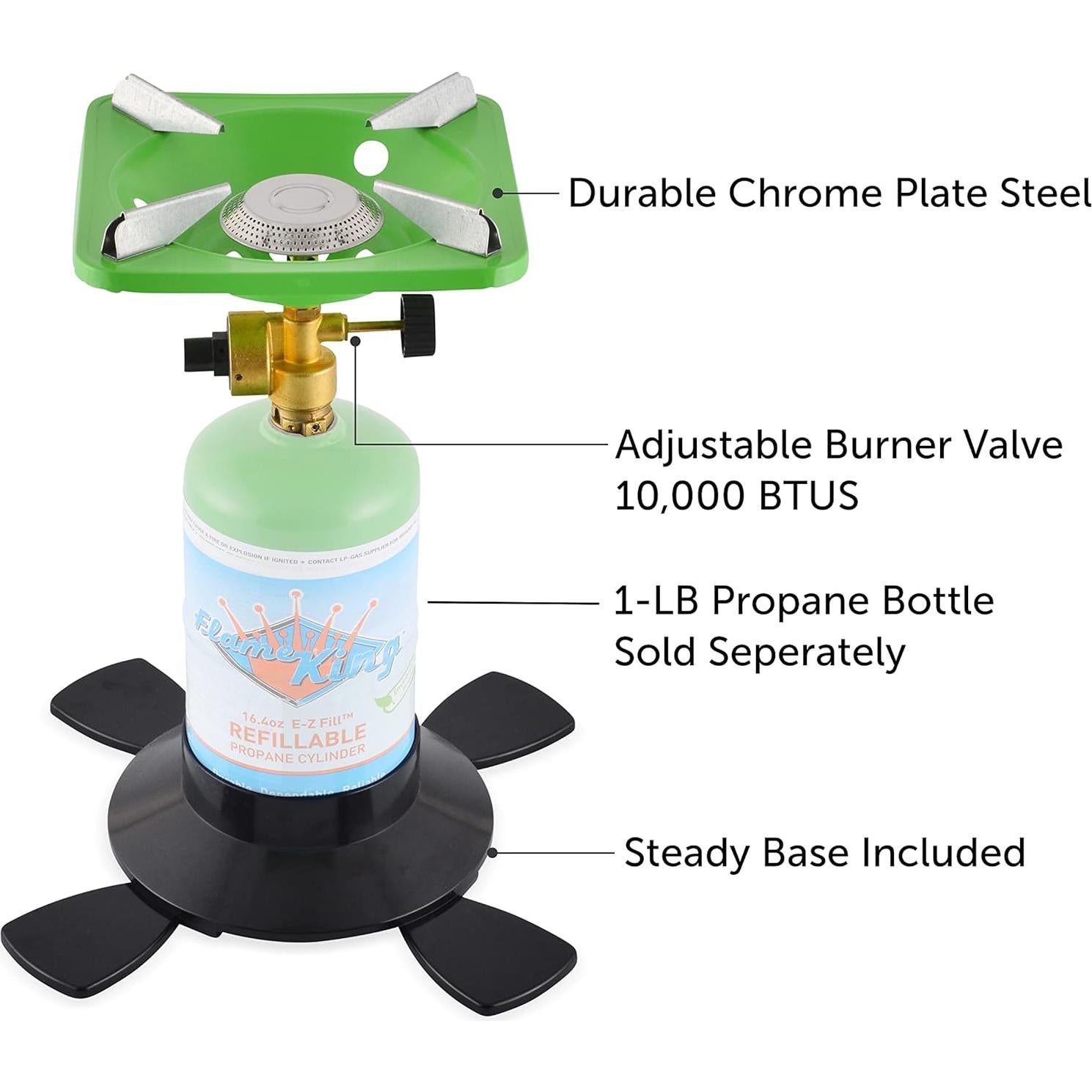 Estufa de Camping Portátil Flame King YSNVT-508 Propano 10000 BTU
