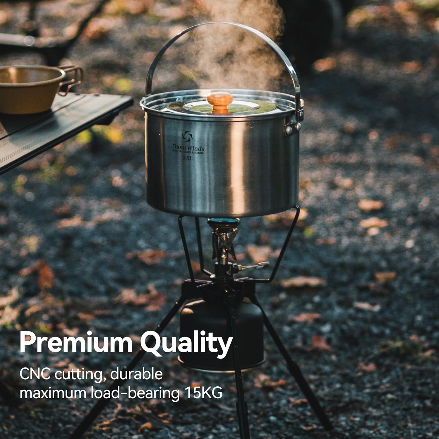 Soporte para Estufa de Camping Thous Winds TW1022-B Ajustable 10-36 cm