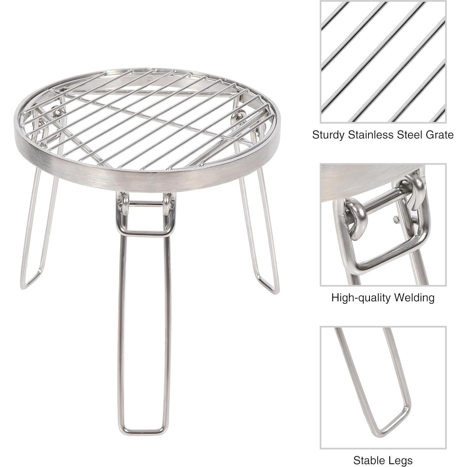 Rejilla de Parrilla Plegable Lineslife 33 cm Acero Inoxidable