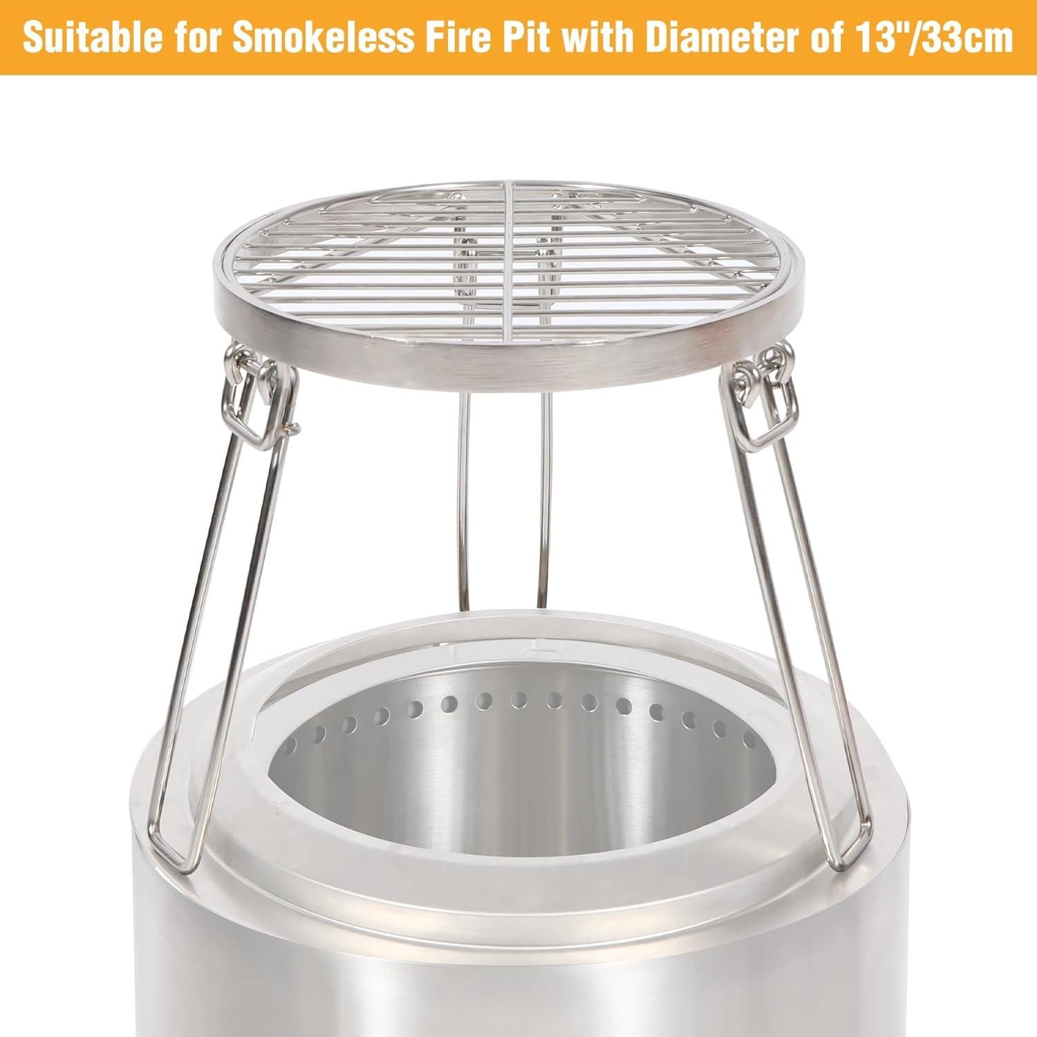 Rejilla de Parrilla Plegable Lineslife 33 cm Acero Inoxidable