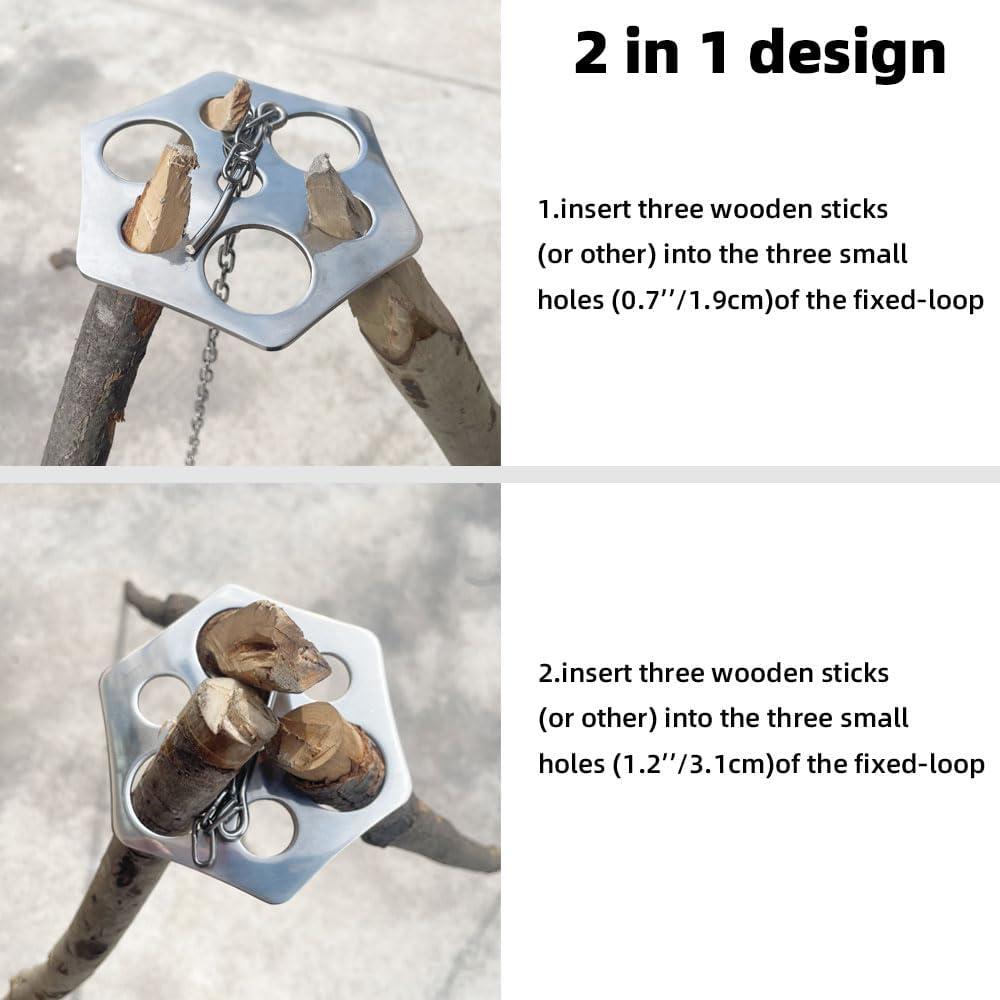 Tablero de Trípode para Camping ZANOLY Acero Inoxidable 81 cm