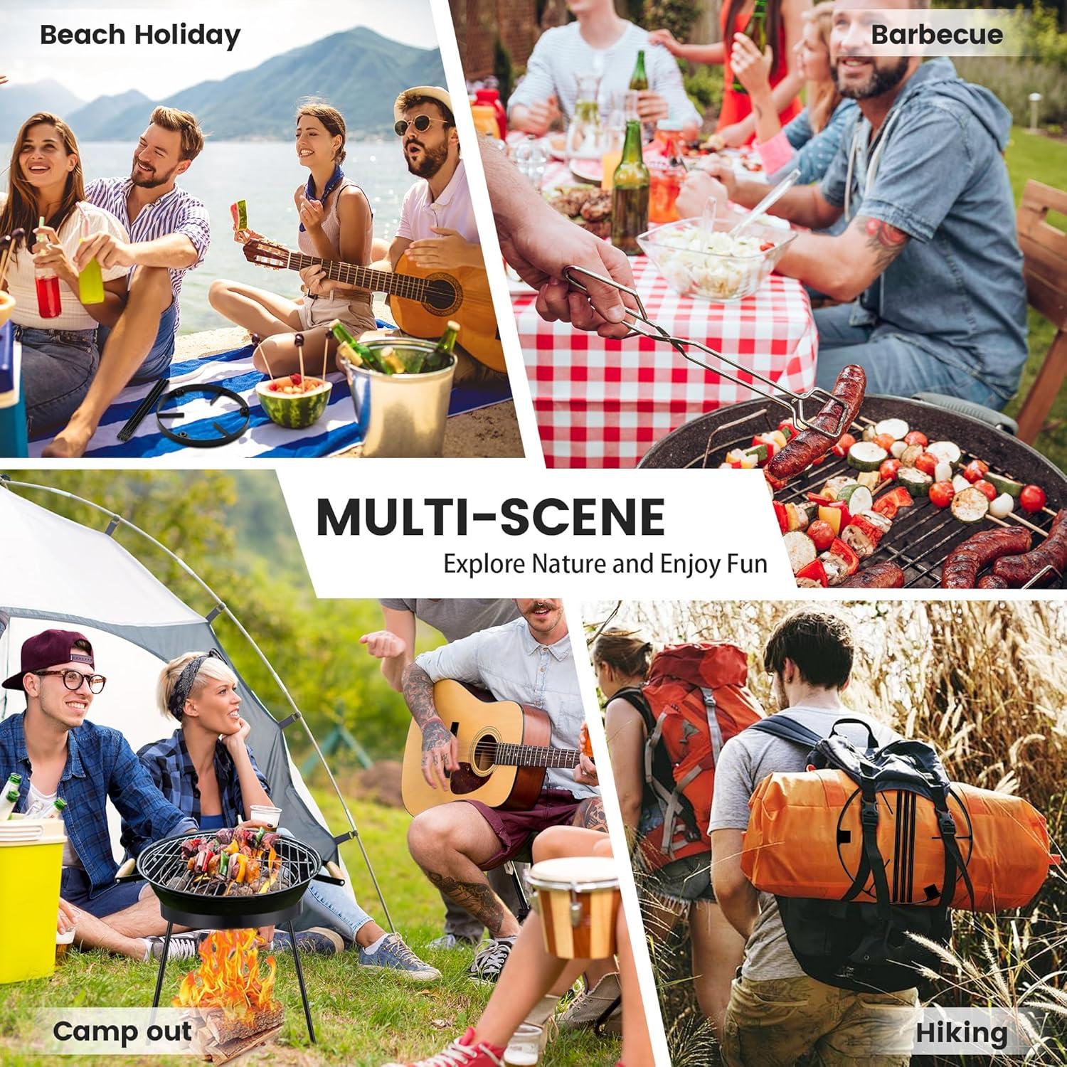 Trípode de Fogata Lcokeiy de Acero 1.1 kg para Camping