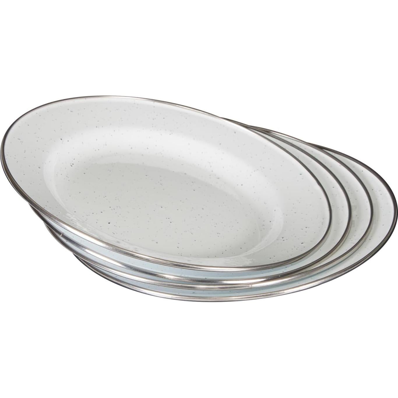 Stansport 24-Piece Enamel Camping Tableware Set