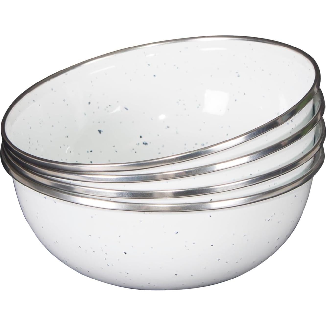 Stansport 24-Piece Enamel Camping Tableware Set