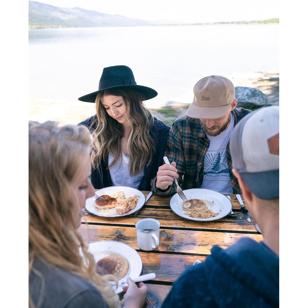 Stansport 24-Piece Enamel Camping Tableware Set