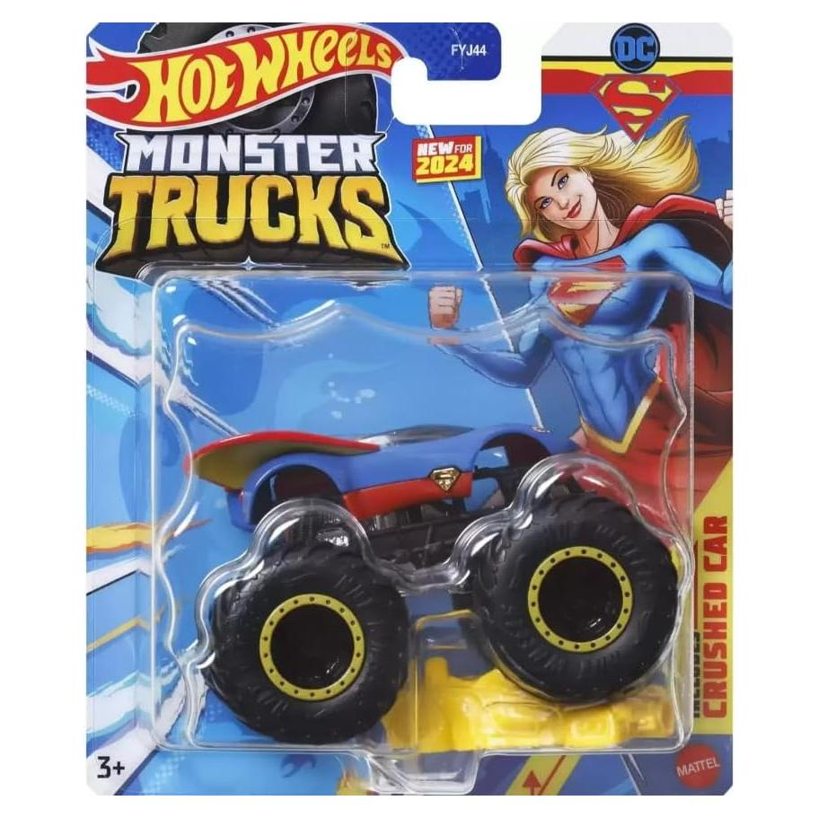 Hot Wheels Monster Trucks Super Girl con coche 1:64