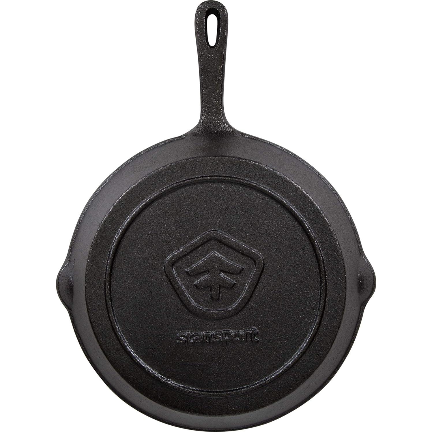 Sartén de Hierro Fundido Pre-Sazonado Stansport 25.4 cm