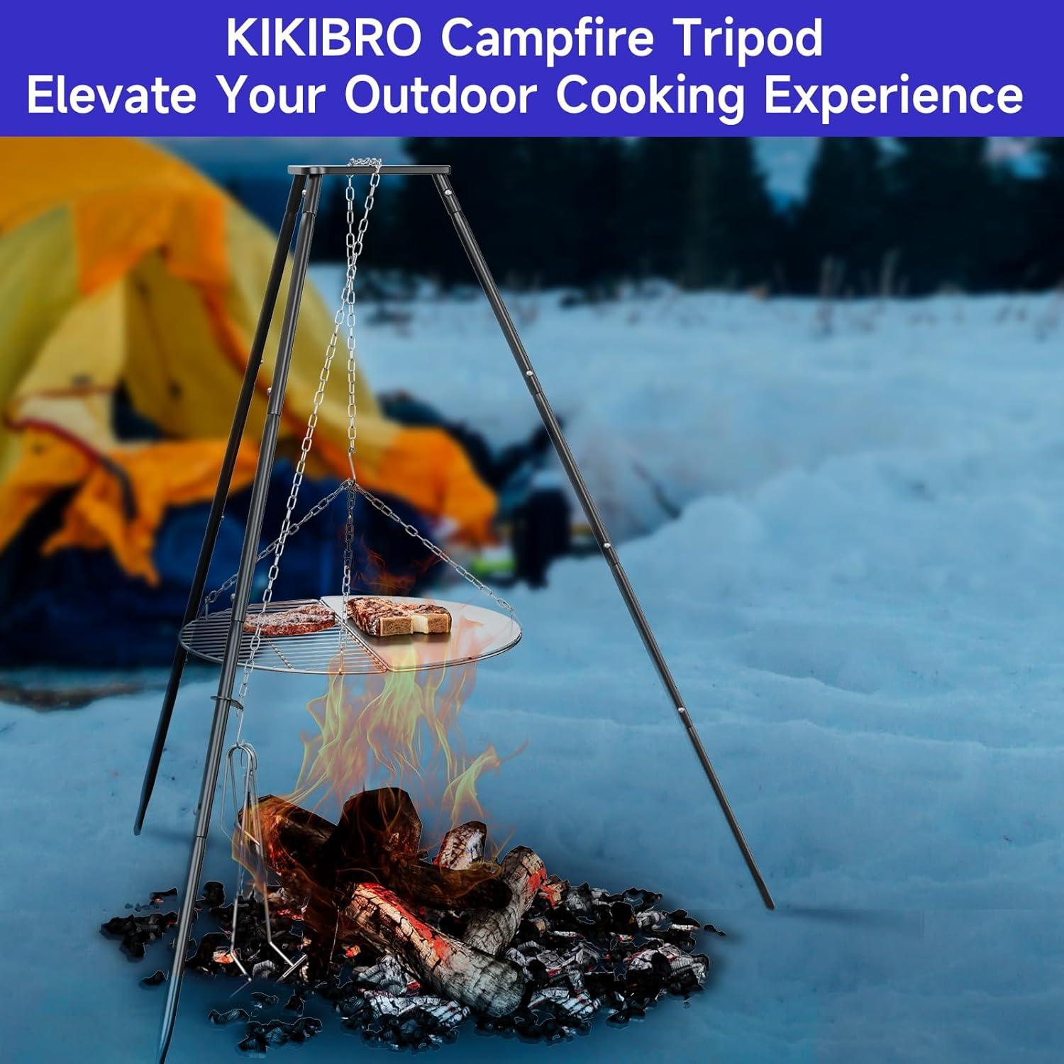 Trípode de Cocina para Fogata KIKIBRO HC-KW-22 Altura Ajustable