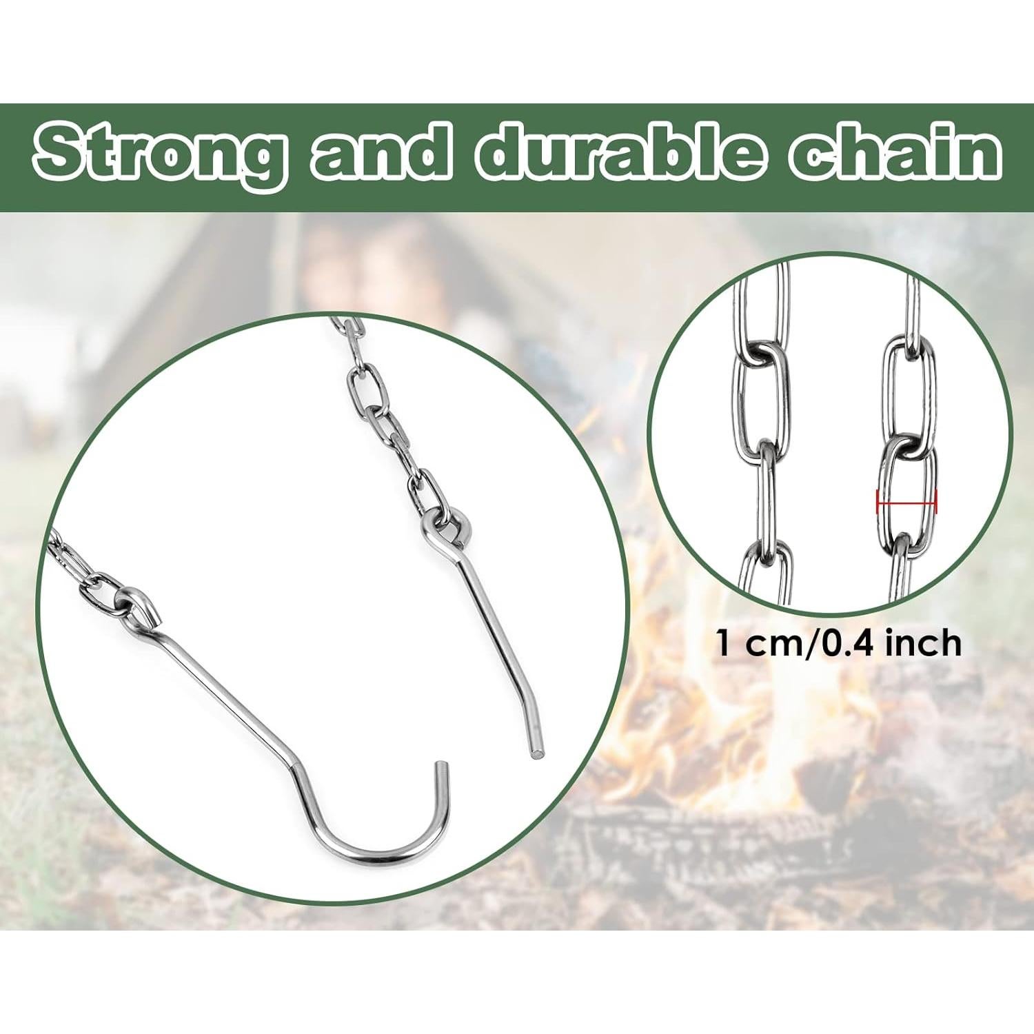 Tripode de Camping DS. ESTILO DISTINTIVO Acero Inoxidable 14 kg