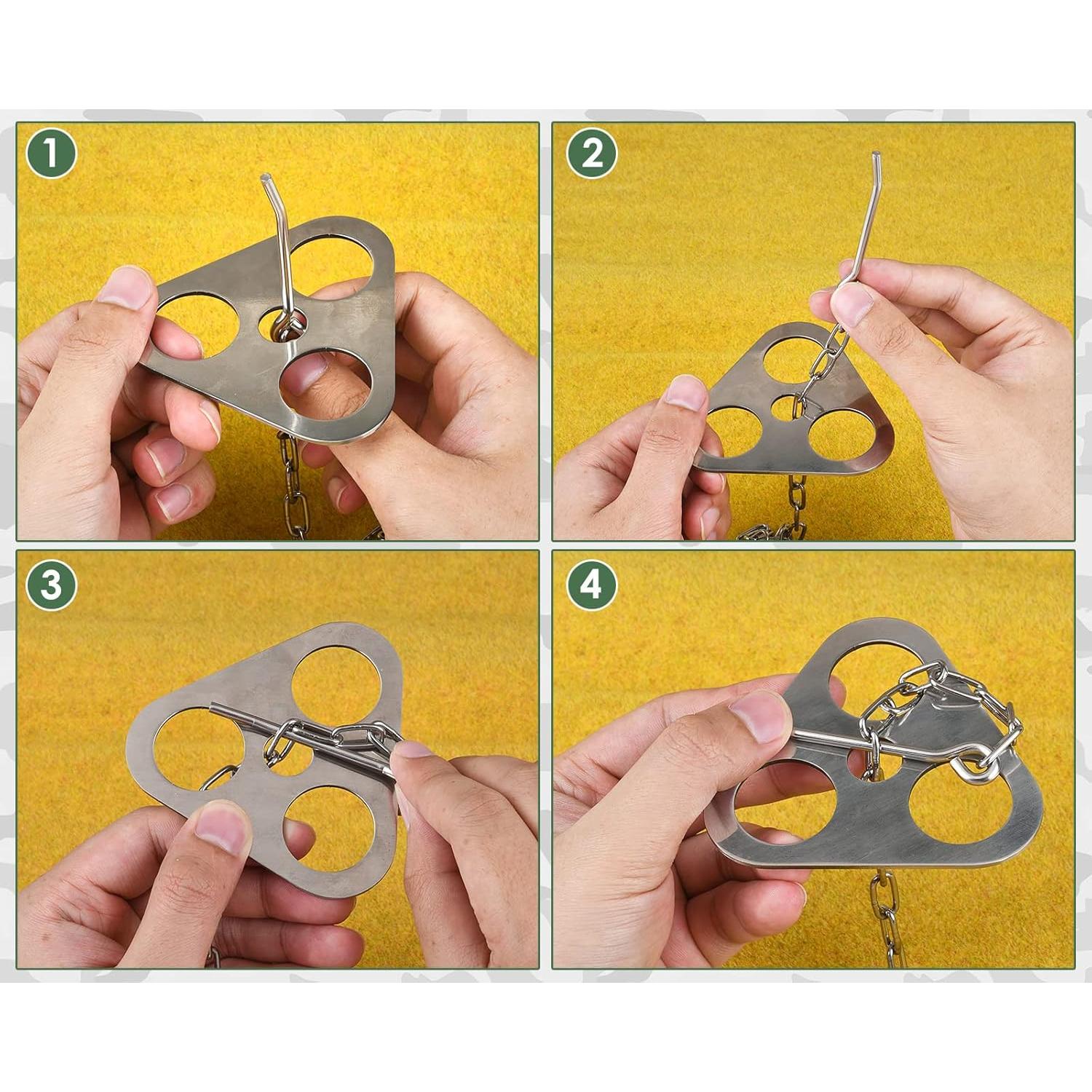 Tripode de Camping DS. ESTILO DISTINTIVO Acero Inoxidable 14 kg