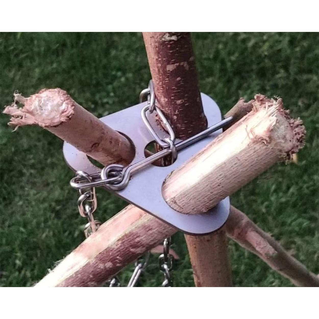 Tripode de Camping DS. ESTILO DISTINTIVO Acero Inoxidable 14 kg