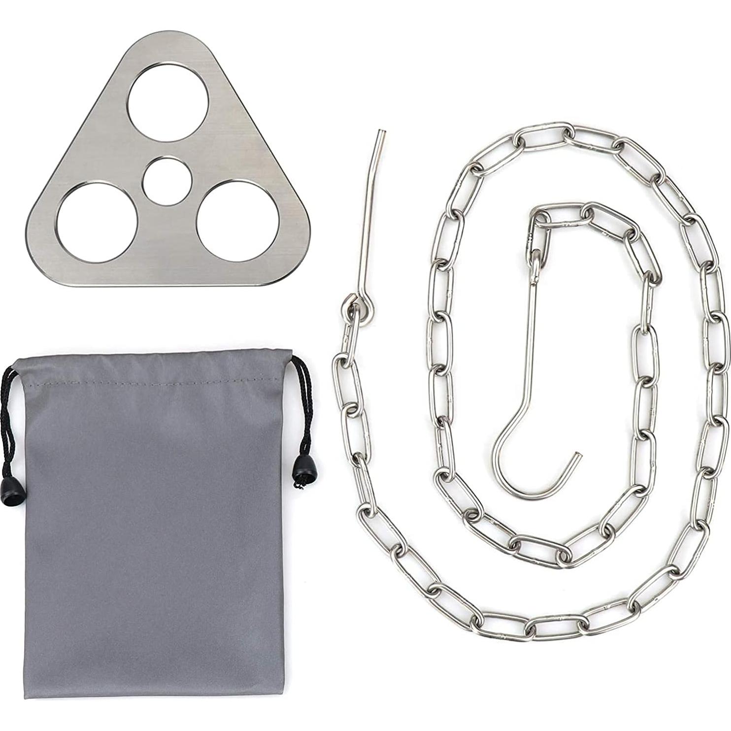 Tablero de trípode para camping PWPAM con cadena ajustable