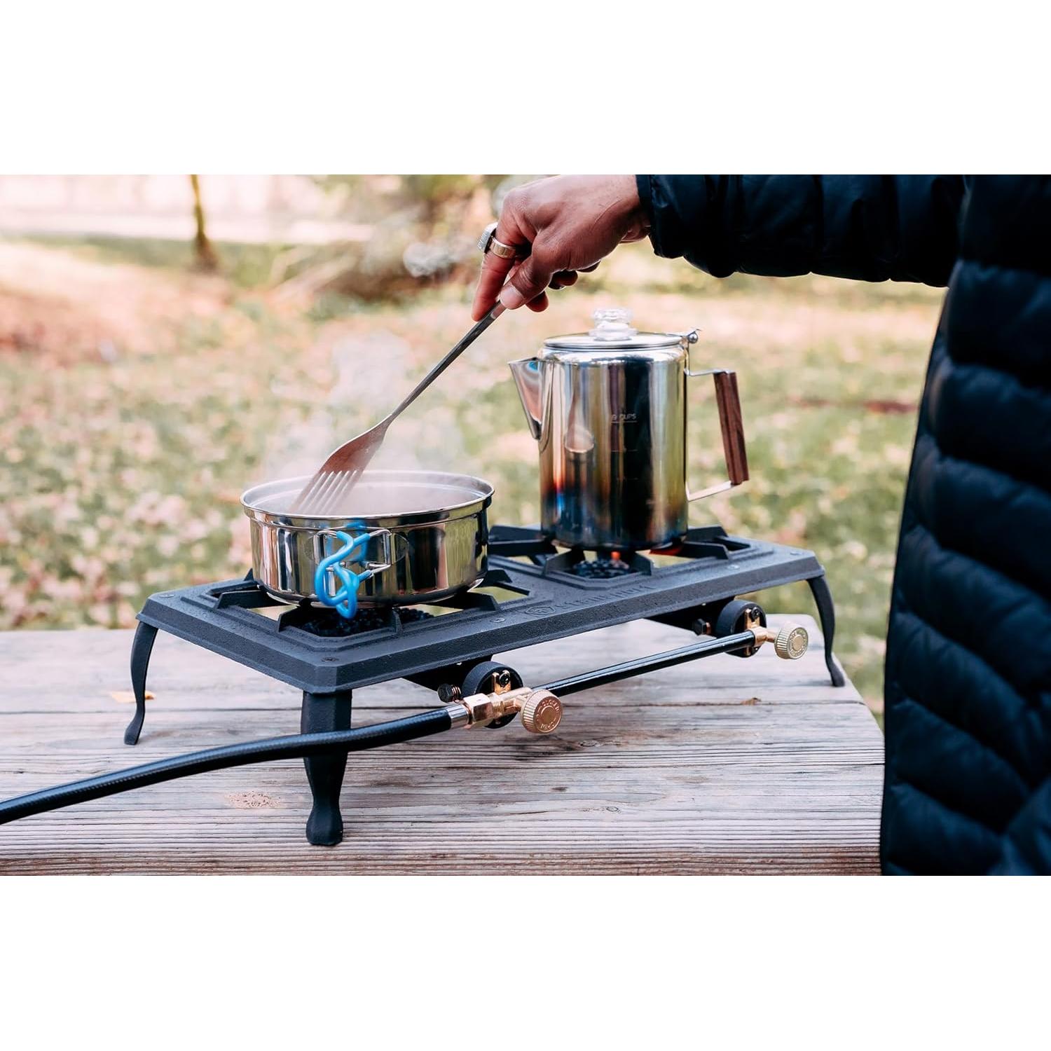 Manguera y regulador Stansport 1.5m para tanque de propano 20 lb