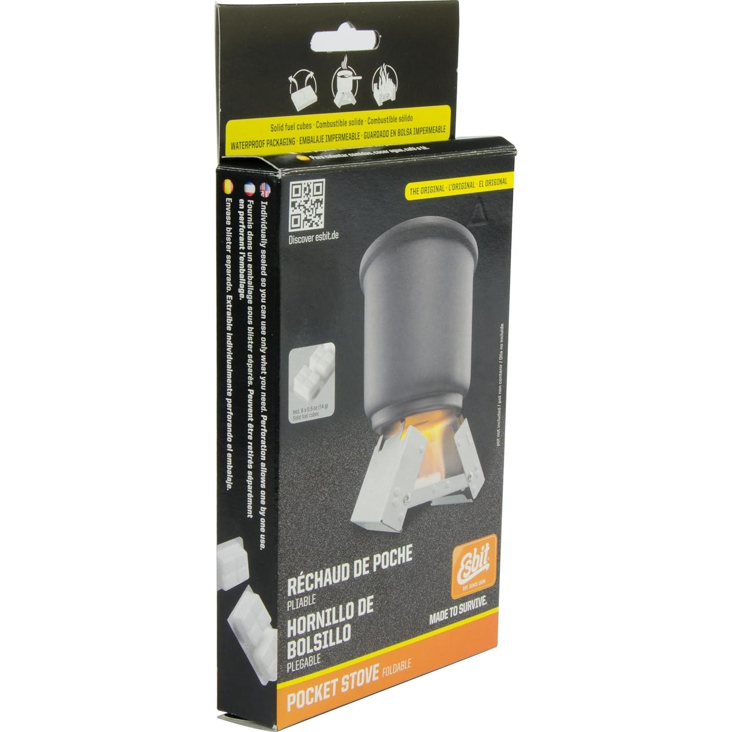 Estufa Plegable Esbit con 30 Tabletas de Combustible Sólido