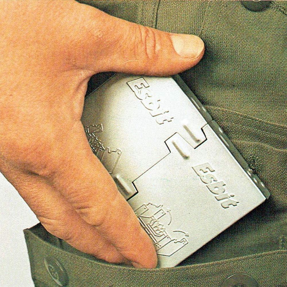 Esbit ES21920000 Pocket Military Stove (0.5 oz/14 g x 6 Solid Fuel Pieces Included)
