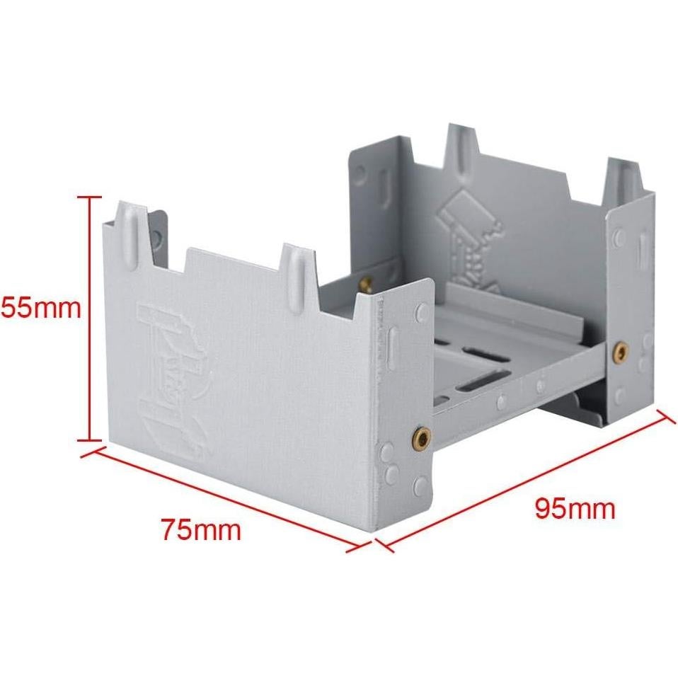 Camping Stove Folding Pocket Lightweight Alcohol Portable Burning Solid Fuel Tablet Survival for Picnic Hiking BBQ Outdoor Cooking