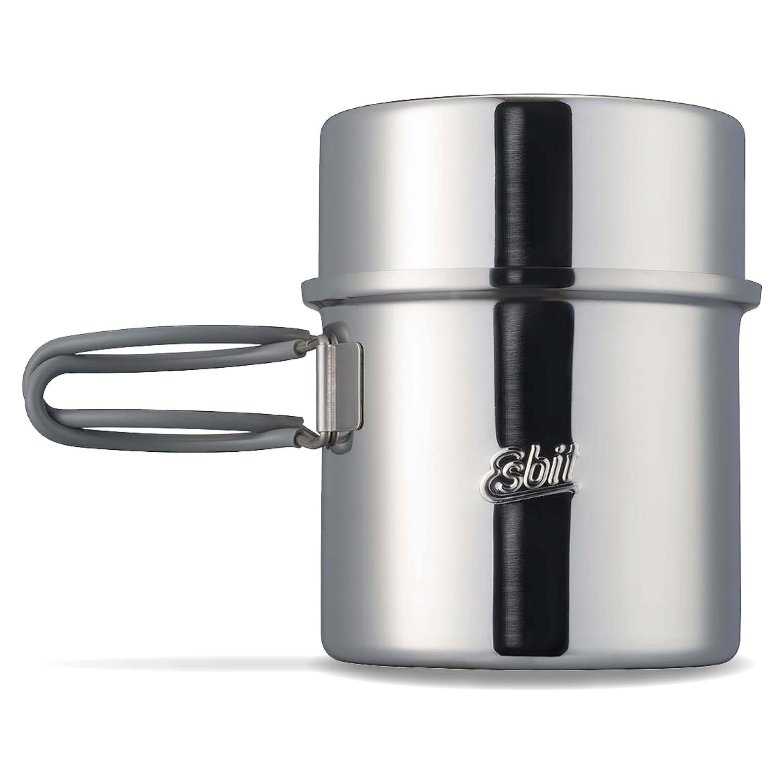 Olla de Acero Inoxidable Esbit 1L con Tapa y Bolsa de Malla