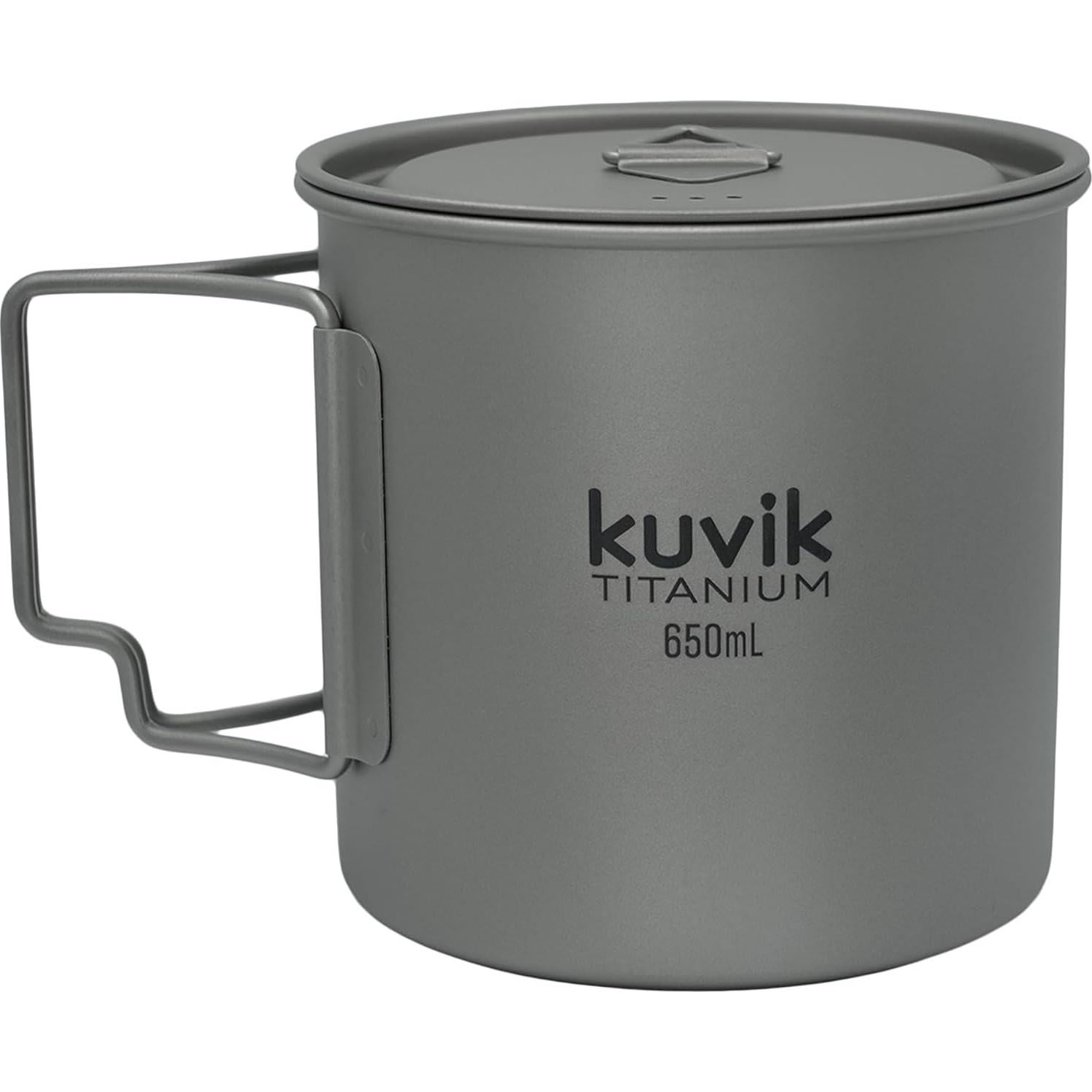 Estufa de Combustible Sólido Micro y Olla Titanio 650ml Kuvik