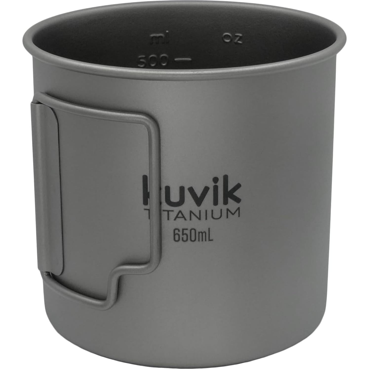 Estufa de Combustible Sólido Micro y Olla Titanio 650ml Kuvik