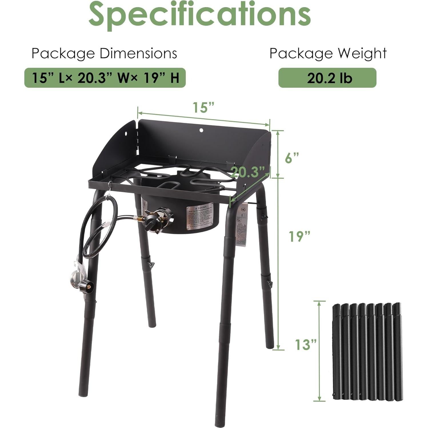 Estufa de Gas Portátil Red Mountain Valley 30,000 BTU