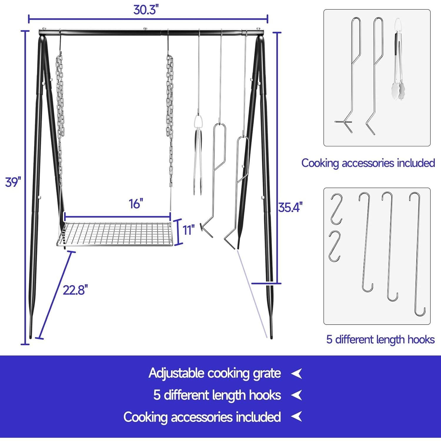 Soporte de Cocina para Fogata KIKIBRO HC-KW-23 Ajustable
