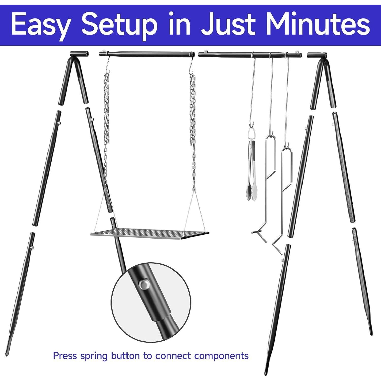 Soporte de Cocina para Fogata KIKIBRO HC-KW-23 Ajustable