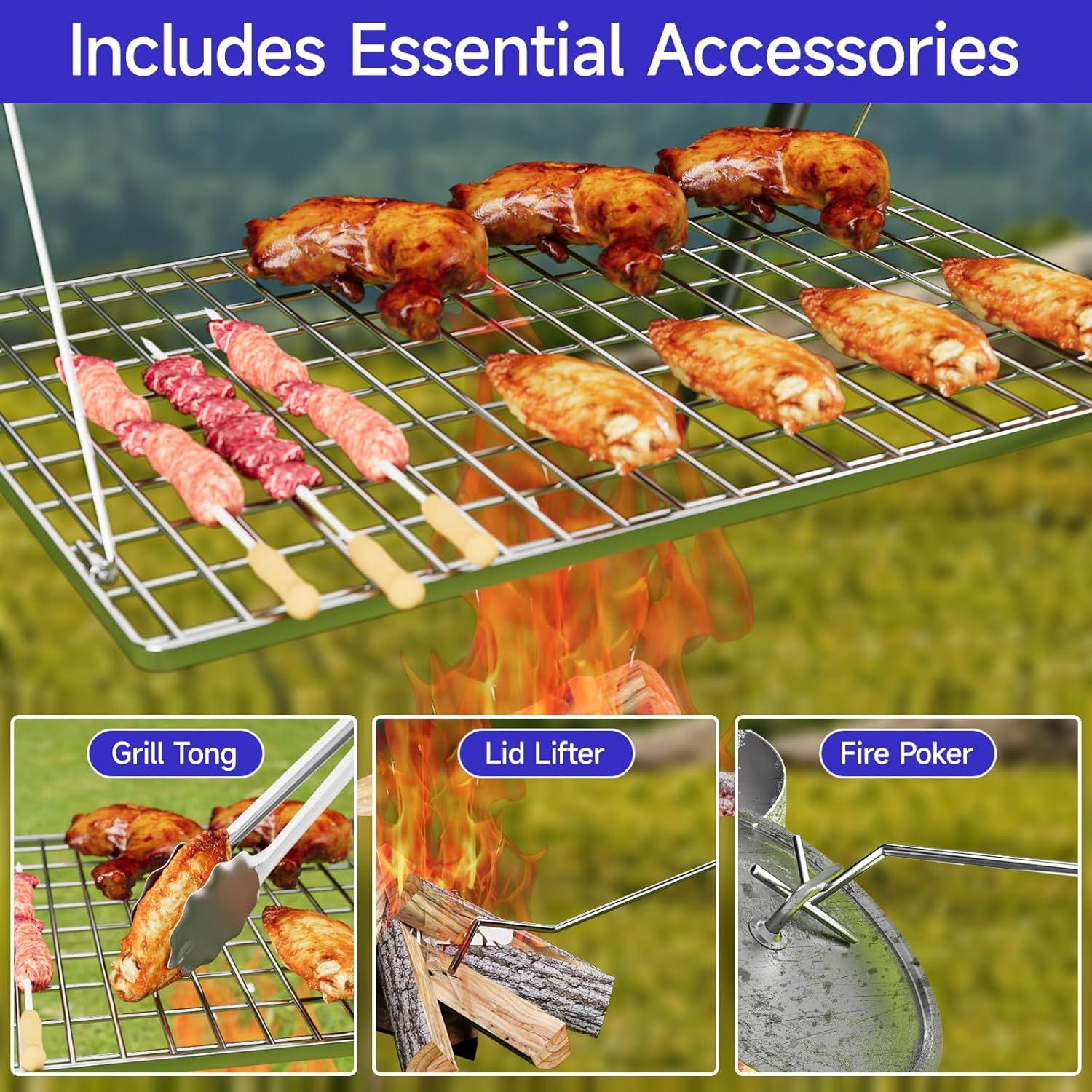 Soporte de Cocina para Fogata KIKIBRO HC-KW-23 Ajustable