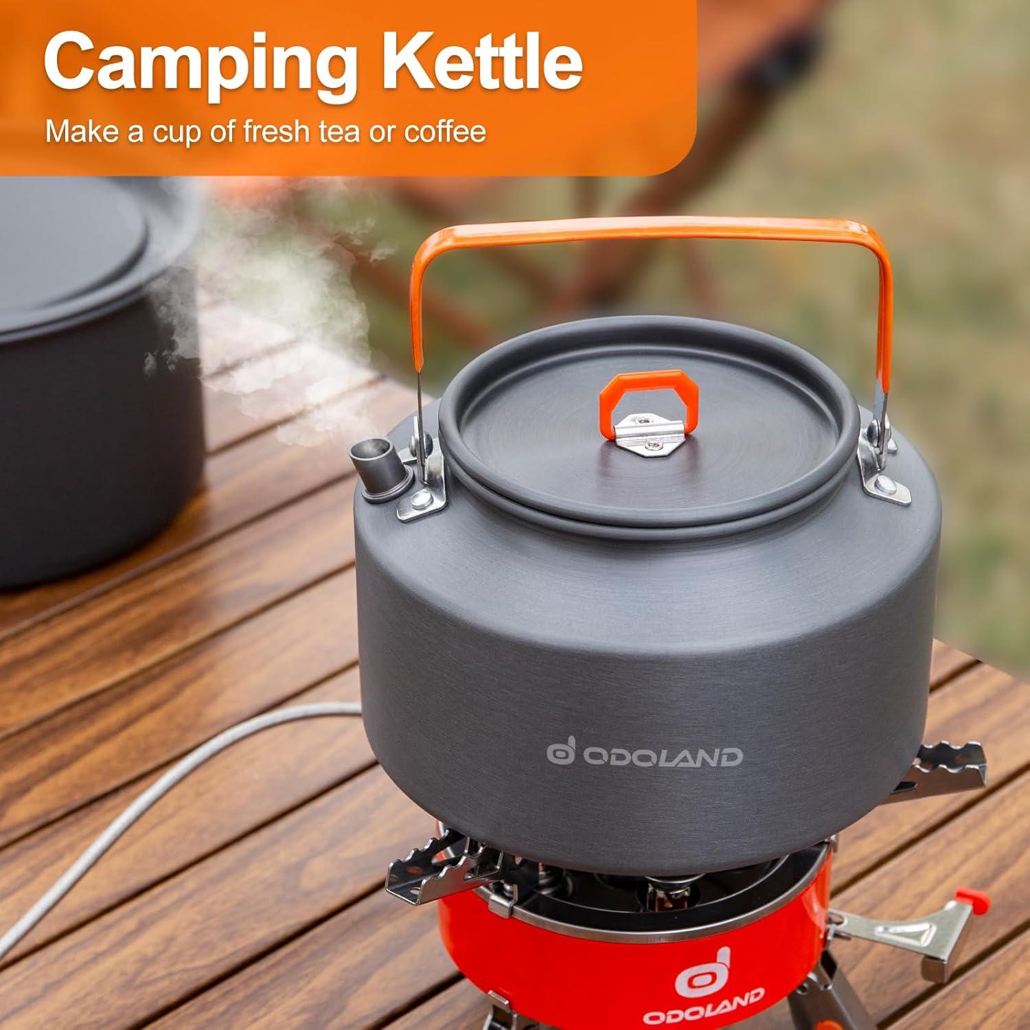 Kit de Cocina para Camping Odoland 1.9L Olla 0.86L Sartén