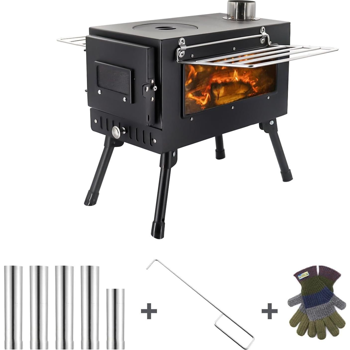 Estufa de Camping SOTECH Plegable 8.75kg con Chimenea