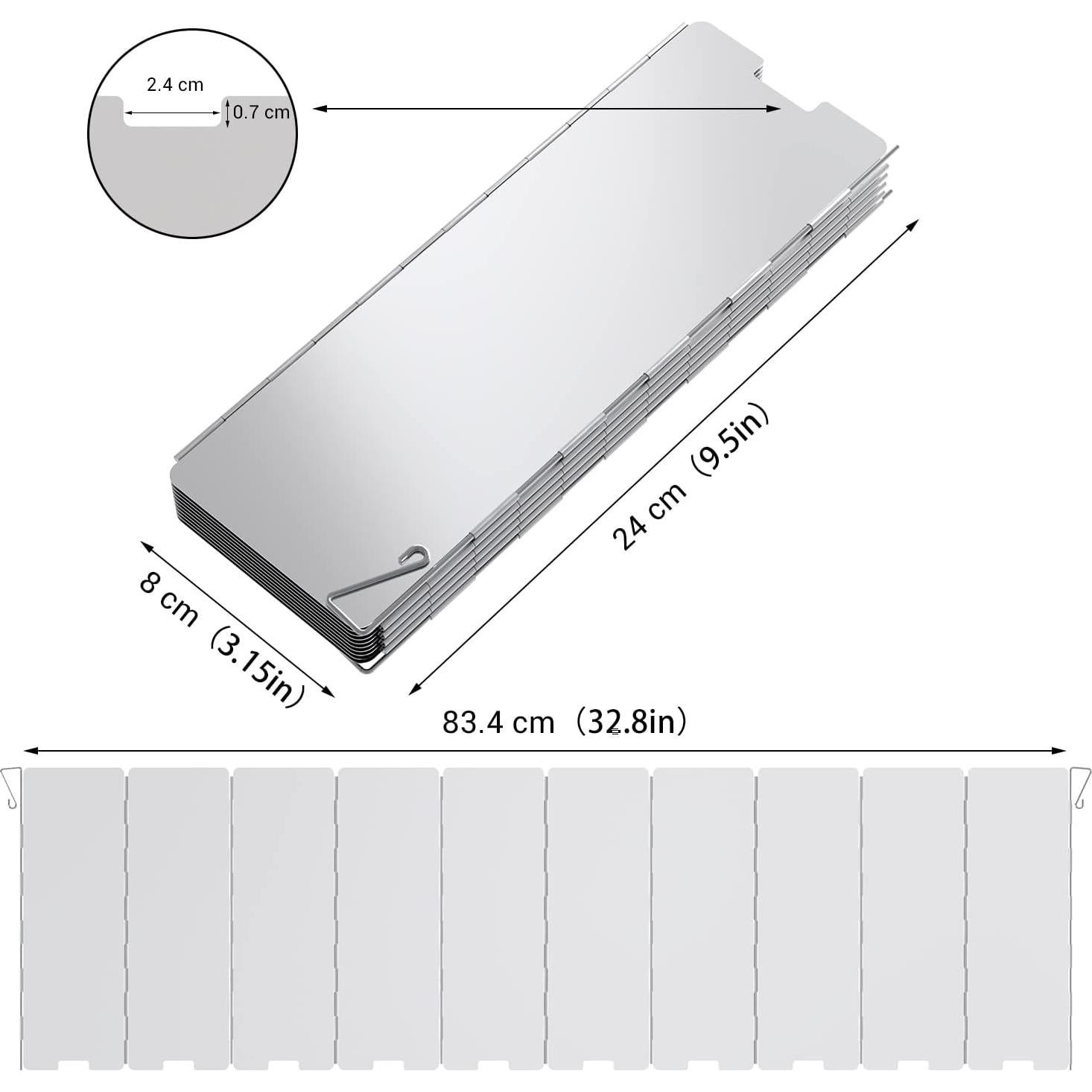 Paravientos para Estufa de Camping Ohuhu 8 Placas Aluminio Plegable