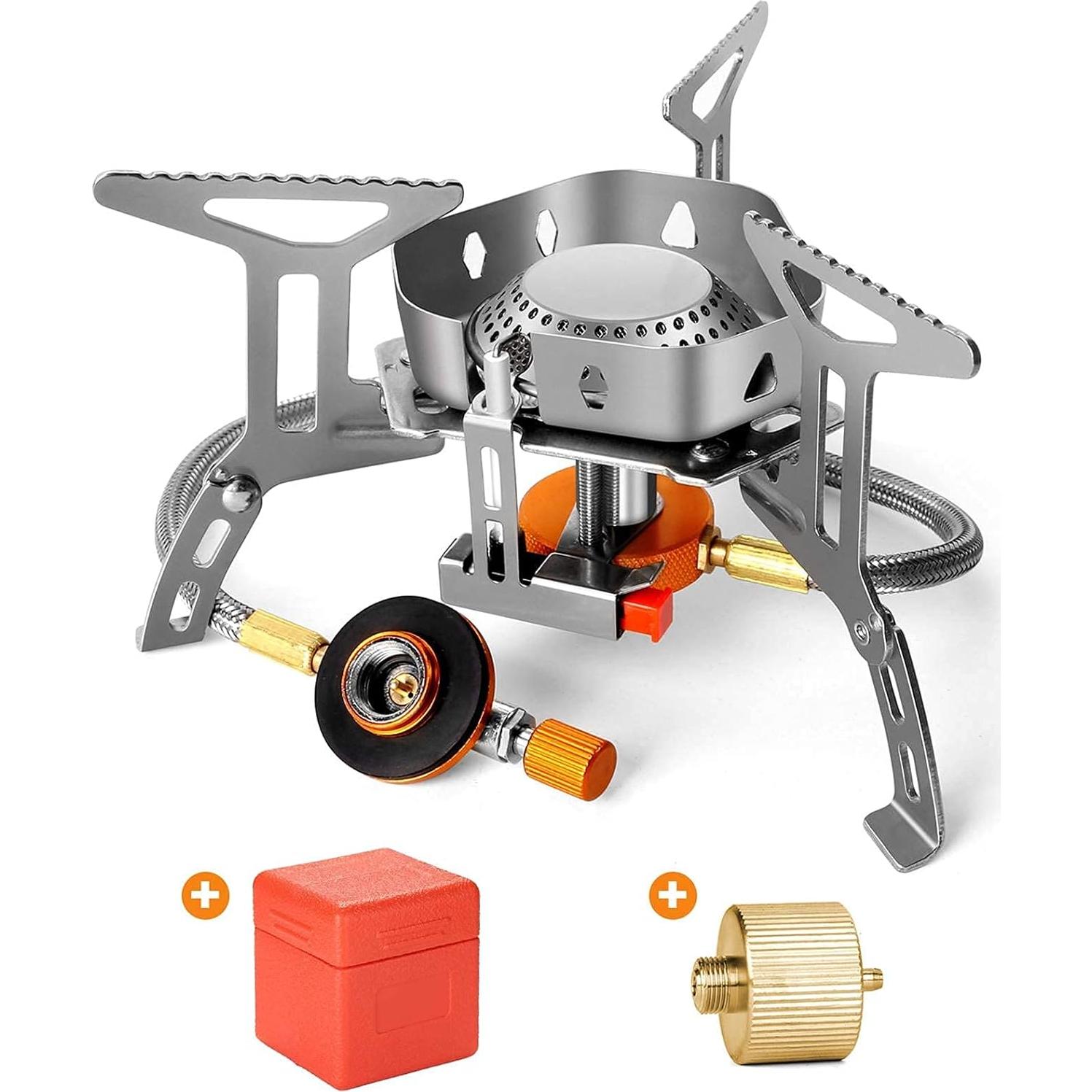 Kit de Cocina para Camping Odoland 15 Piezas + Estufa 3500W