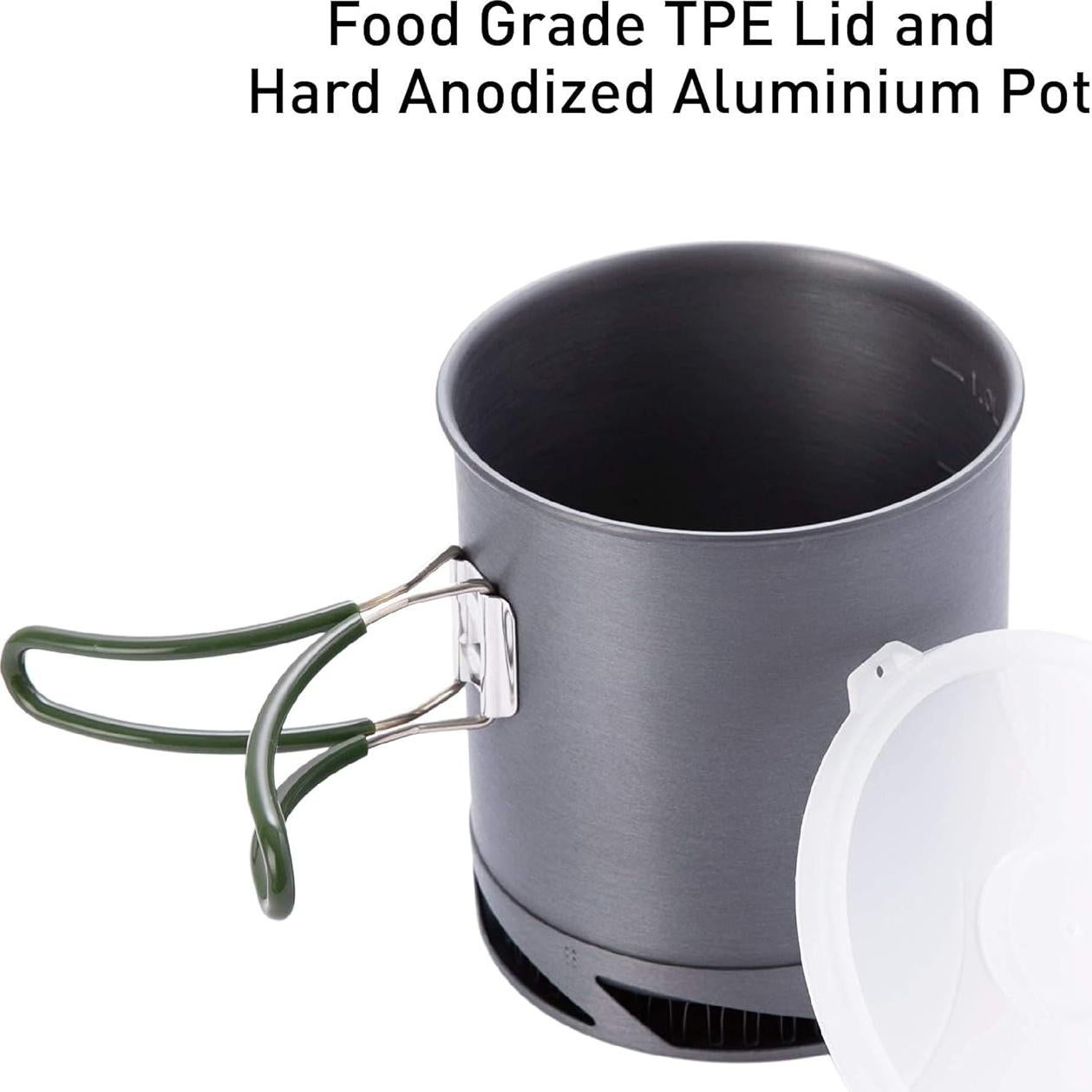 Olla de Camping Fire-Maple 1L Aluminio Anodizado Duro Plegable