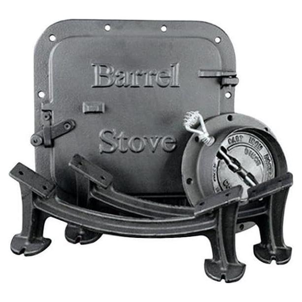 Kit Estufa de Barril BSK1000 US Stove, Hierro Fundido, Negro