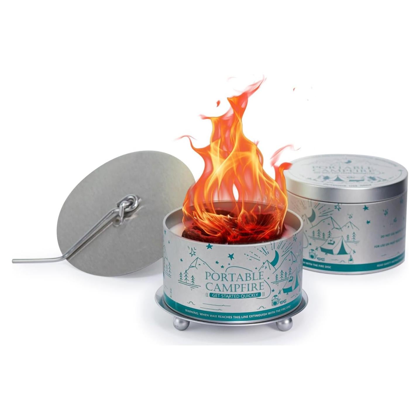 Fogata Portátil UFelice 2 Paquete con Soporte y Extintor