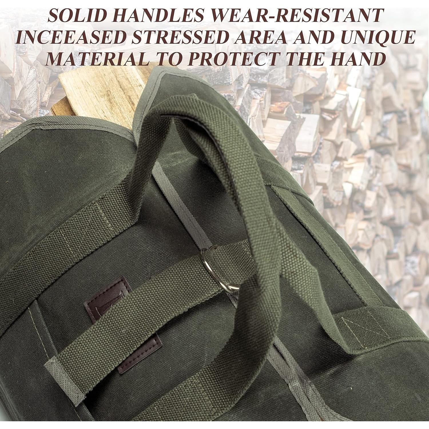 Transportador de Leña BHD Lona Encera 99x46 cm Verde Militar