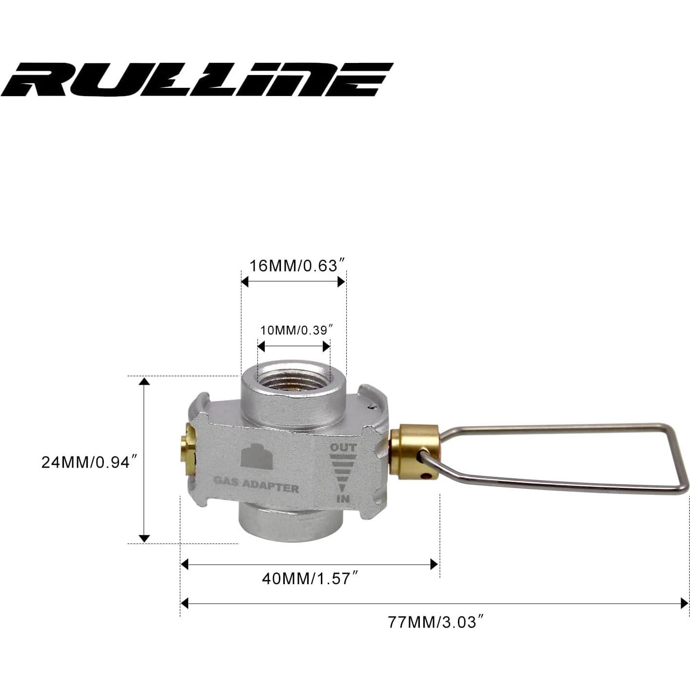 Adaptador de Recarga de Gas RULLINE para Camping - 1 PC