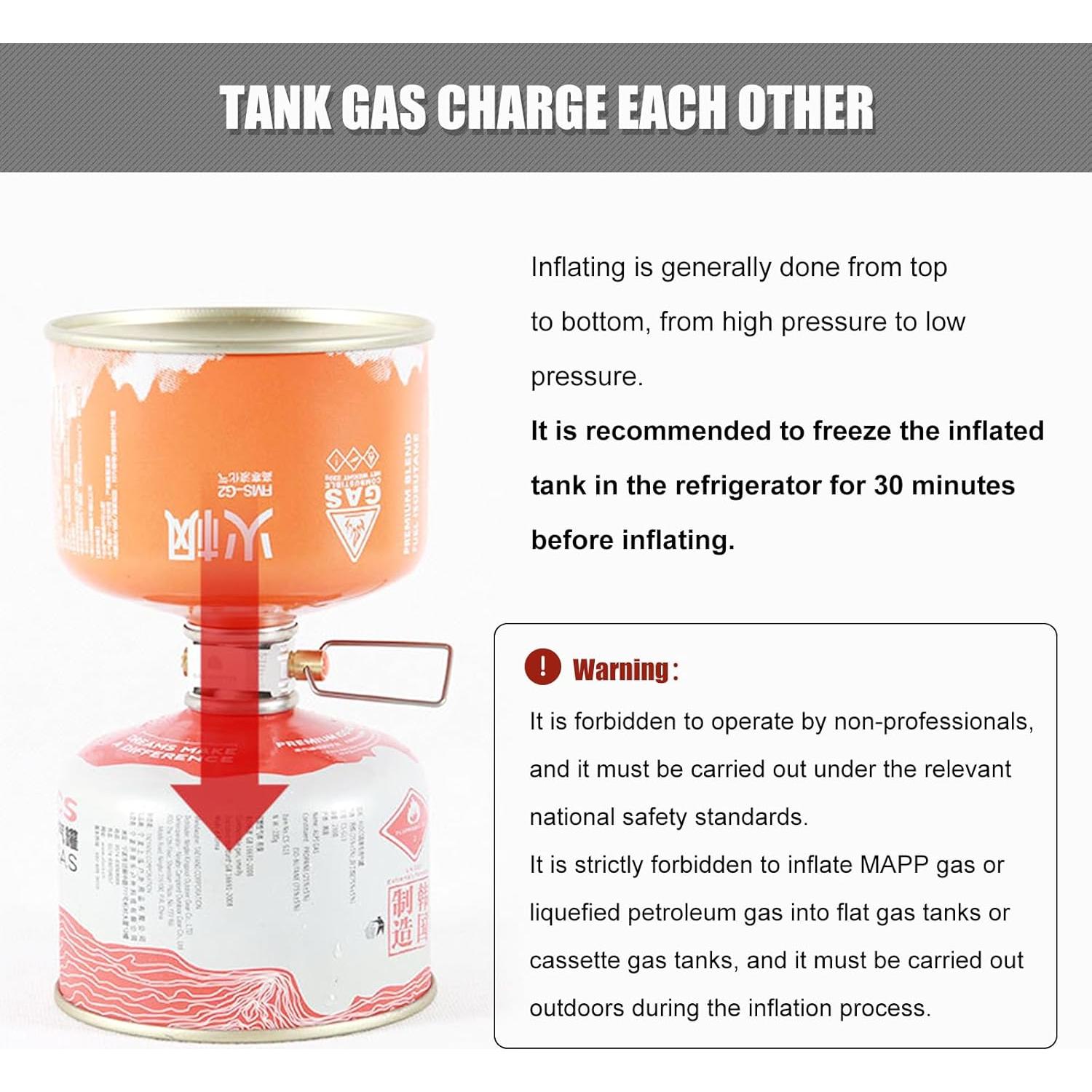 Adaptador de Recarga de Gas RULLINE para Camping - 1 PC