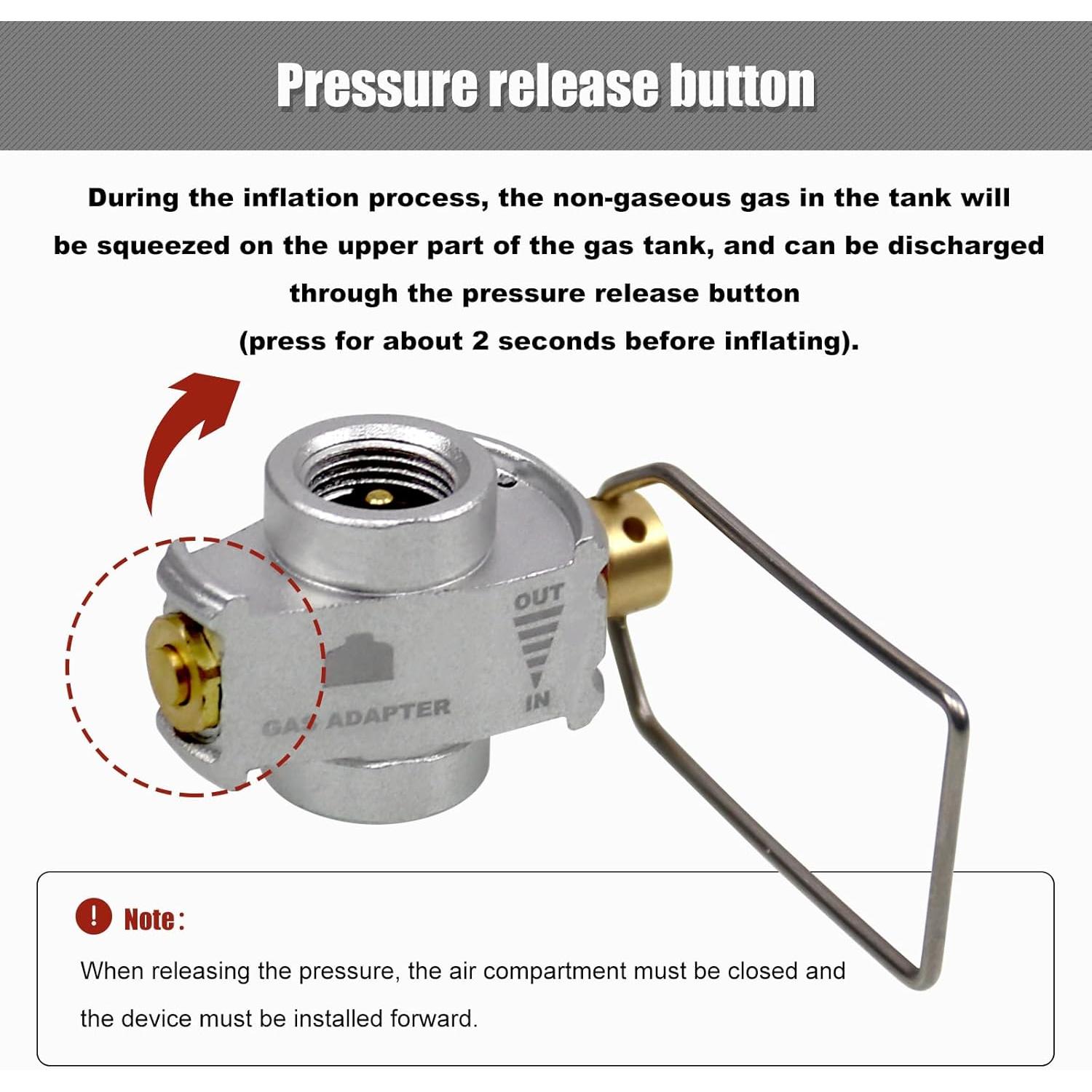 Adaptador de Recarga de Gas RULLINE para Camping - 1 PC